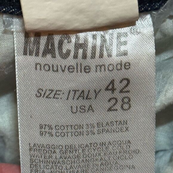 Machine Nouvelle Mode Women’s Jeans Size 5 Or 28 Italy 42 Distressed Skinny Fit - Picture 6 of 7